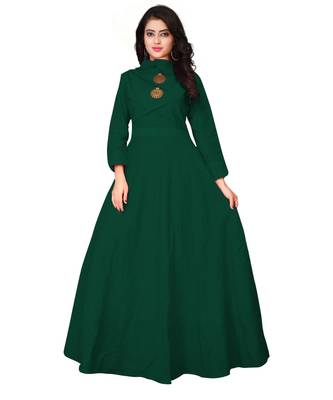 Women's Green Rayon kurti 1