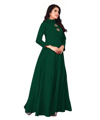Women's Green Rayon kurti 3