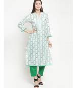 Green Cotton kurtis