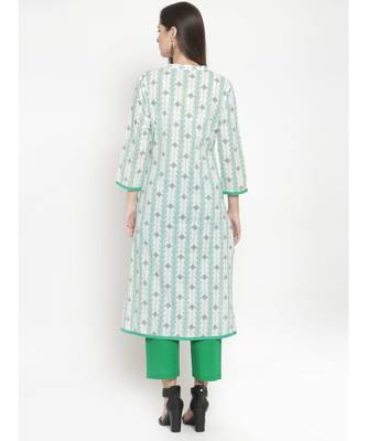 Green Cotton kurtis 3