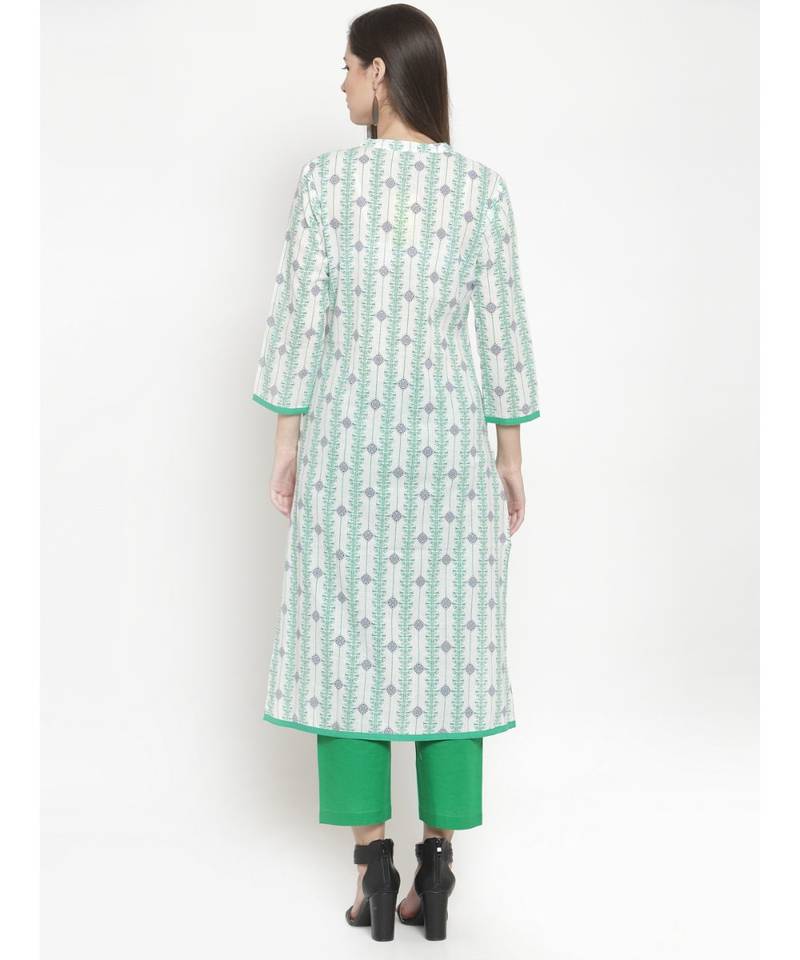 Green Cotton kurtis