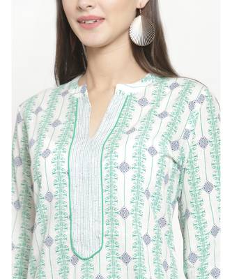 Green Cotton kurtis 5