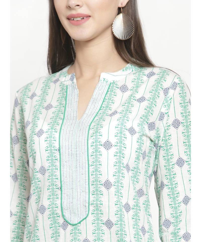 Green Cotton kurtis