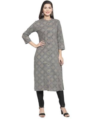 GREY Cotton kurtis 1