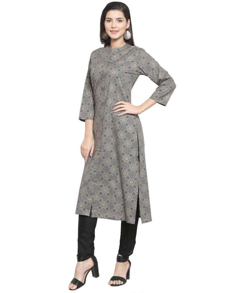 GREY Cotton kurtis