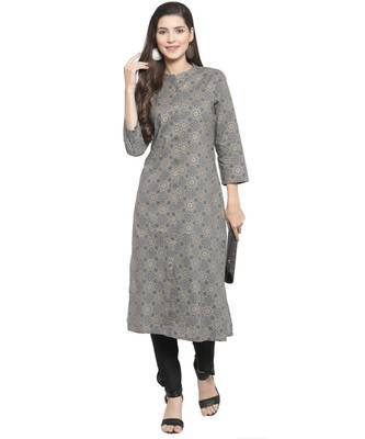 GREY Cotton kurtis 4