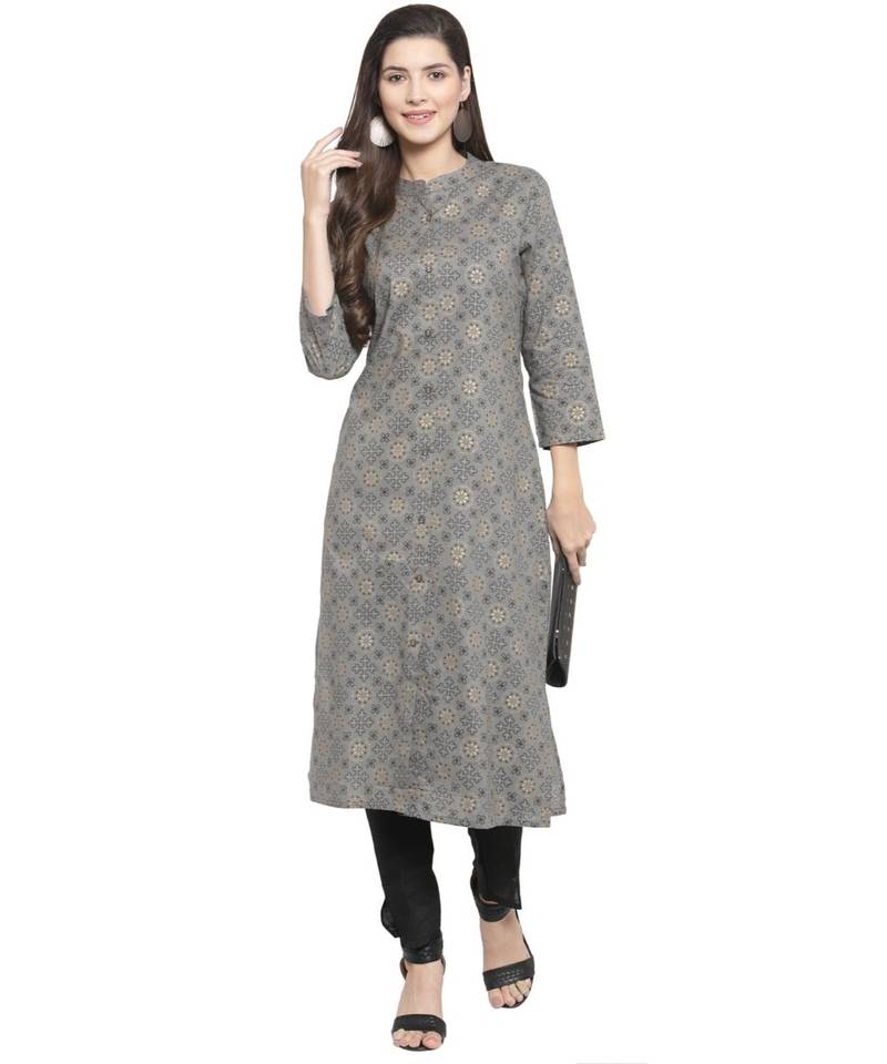 GREY Cotton kurtis