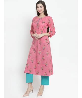 PINK Cotton kurtis 2