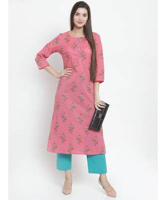 PINK Cotton kurtis 4