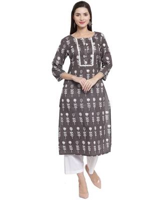 GREY Cotton kurtis 1