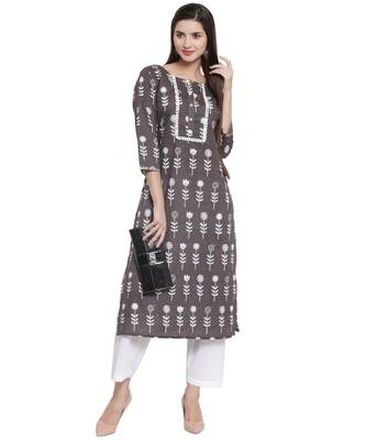 GREY Cotton kurtis 3