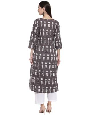 GREY Cotton kurtis 4