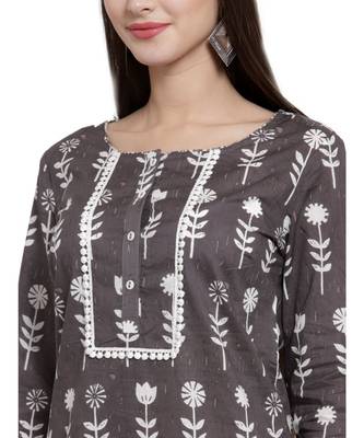 GREY Cotton kurtis 5