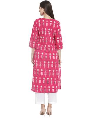 PINK Cotton kurtis 2