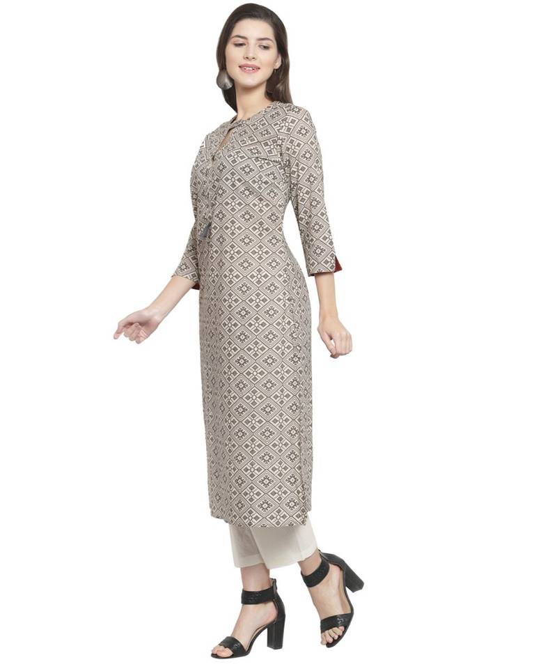 GREY Cotton kurtis