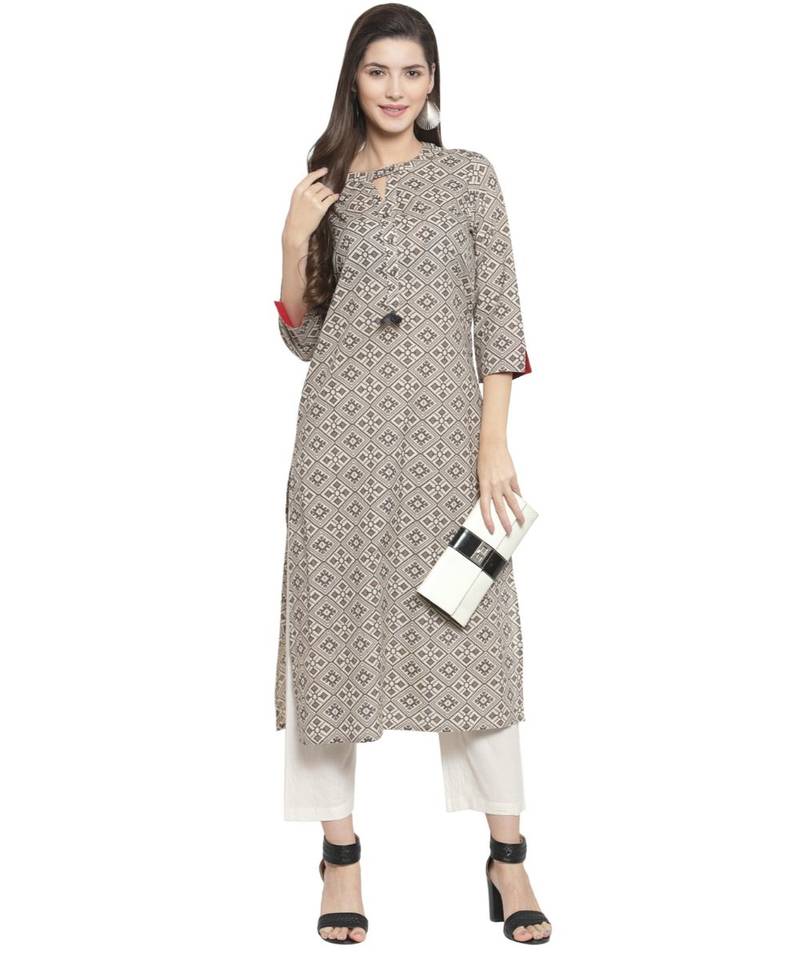 GREY Cotton kurtis