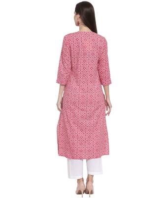 pink Cotton kurtis 4