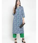 Blue Cotton kurtis