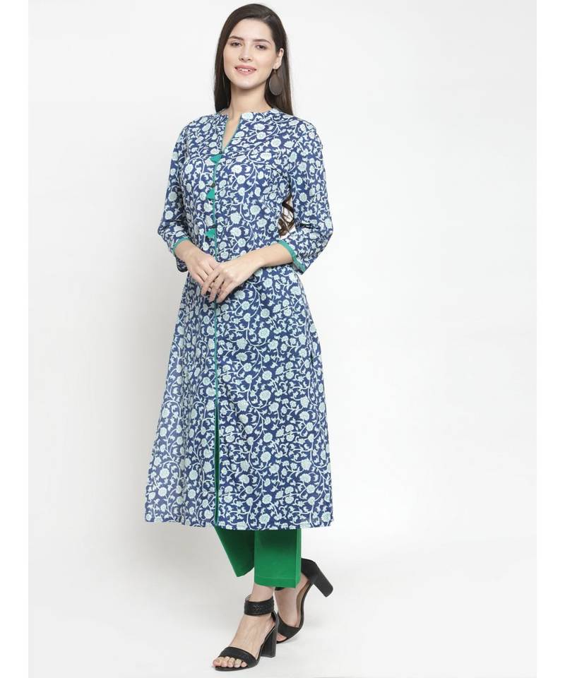 Blue Cotton kurtis