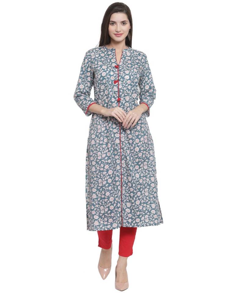 Grey Cotton kurtis