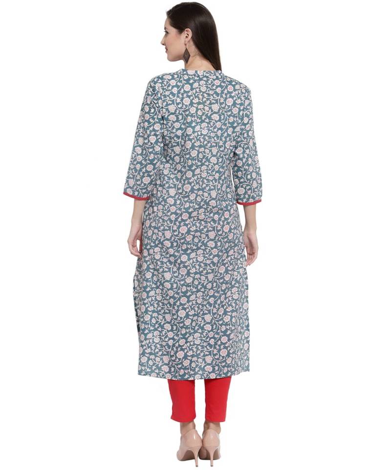 Grey Cotton kurtis