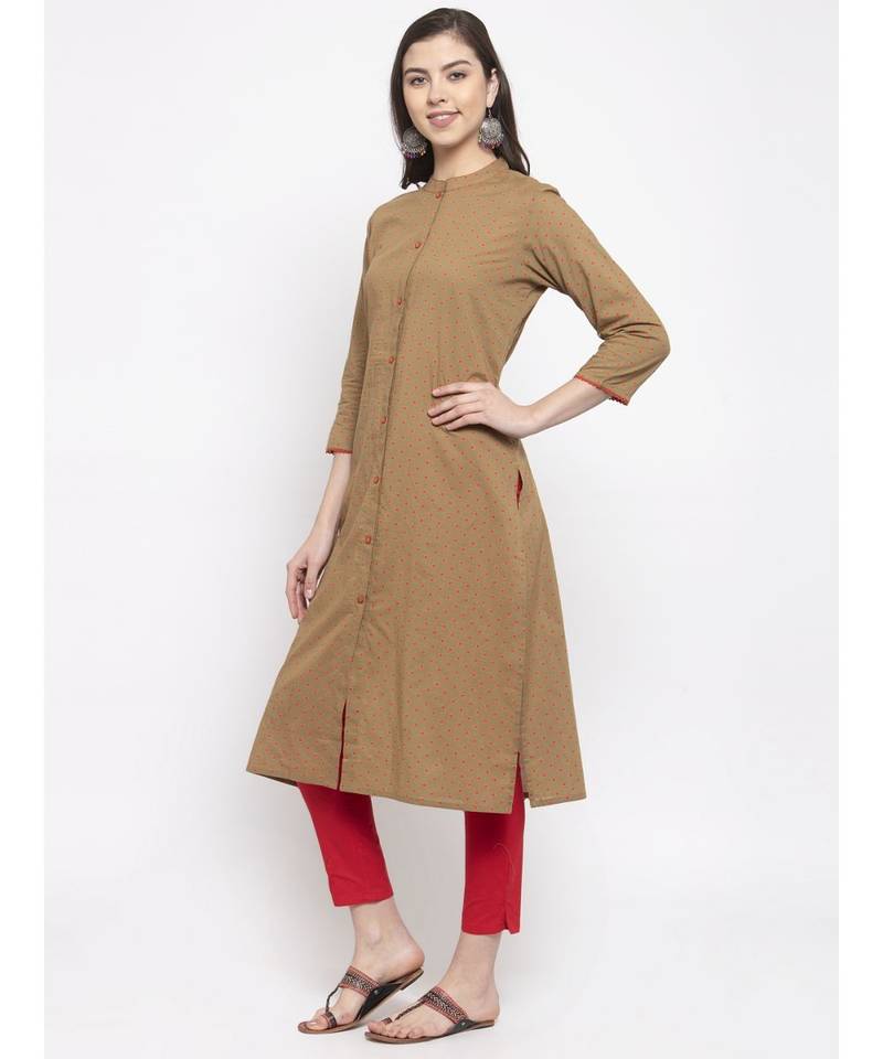 GREEN Cotton kurtis