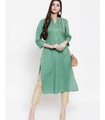 Green Cotton kurtis