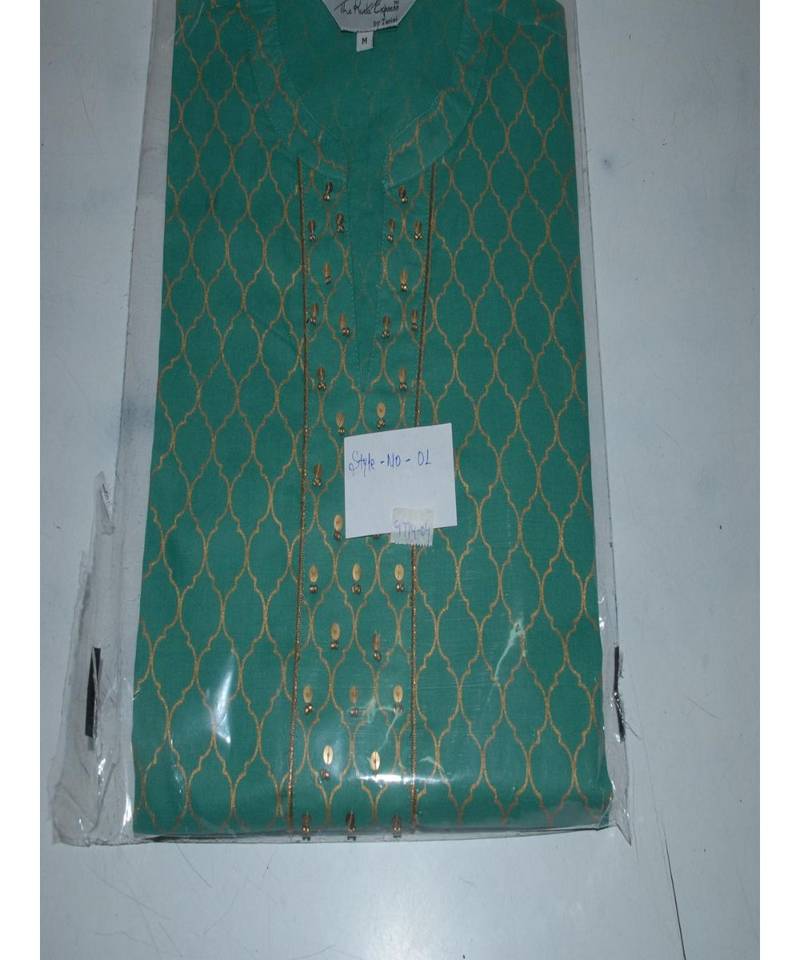 Green Cotton kurtis