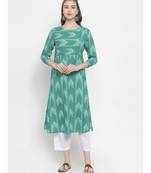 GREEN Cotton kurtis