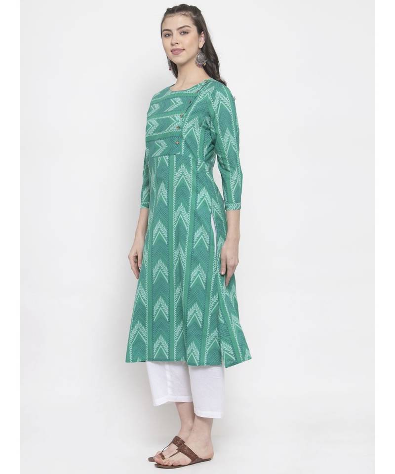 GREEN Cotton kurtis