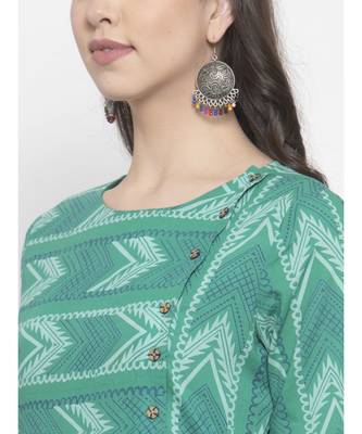 GREEN Cotton kurtis 5