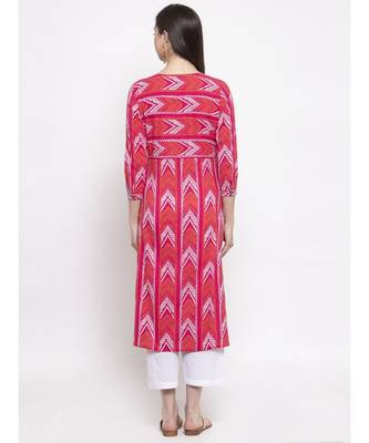 PINK Cotton kurtis 3
