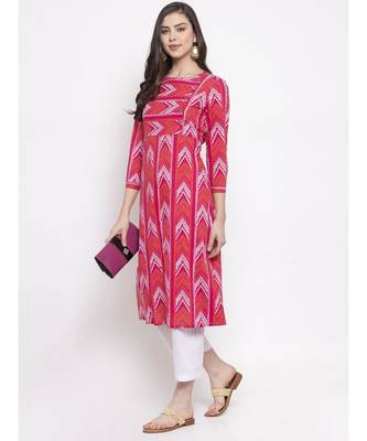 PINK Cotton kurtis 4