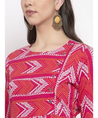 PINK Cotton kurtis 5