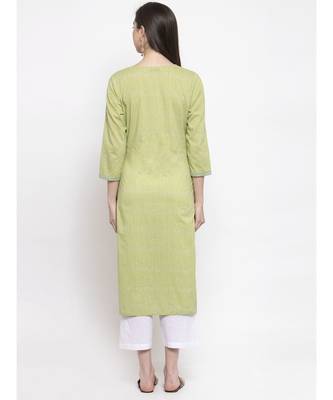 GREEN Cotton kurtis 3