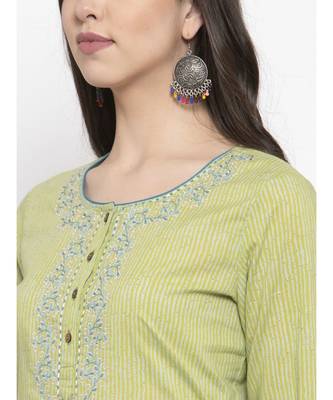 GREEN Cotton kurtis 5