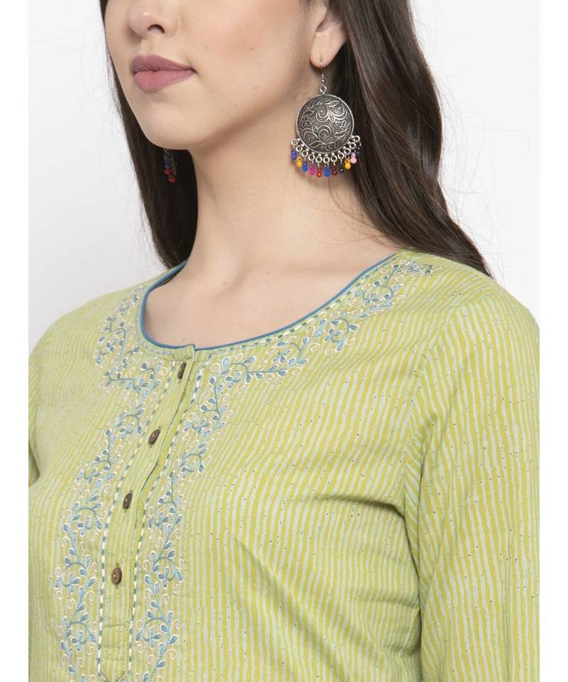 GREEN Cotton kurtis