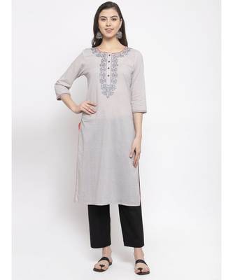 GREY Cotton kurtis 1