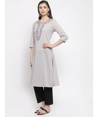 GREY Cotton kurtis 2