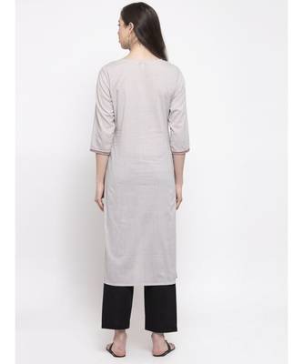 GREY Cotton kurtis 3