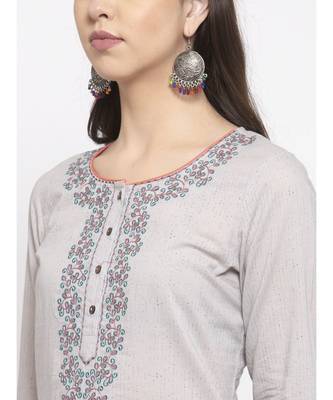 GREY Cotton kurtis 5