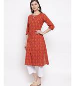 RED Cotton kurtis