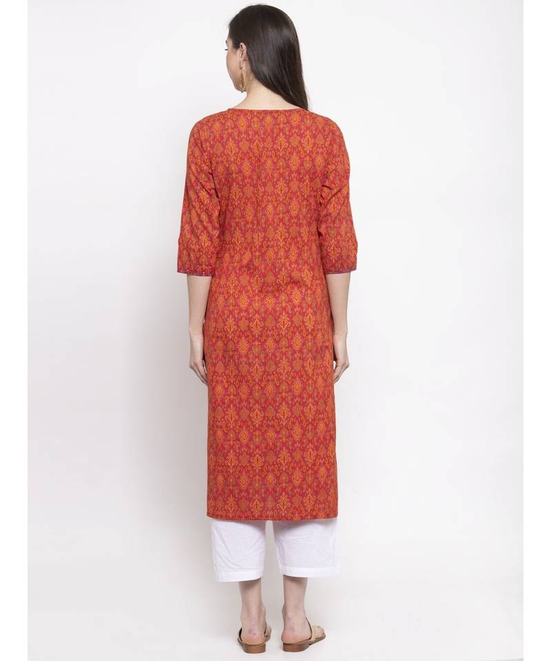 RED Cotton kurtis