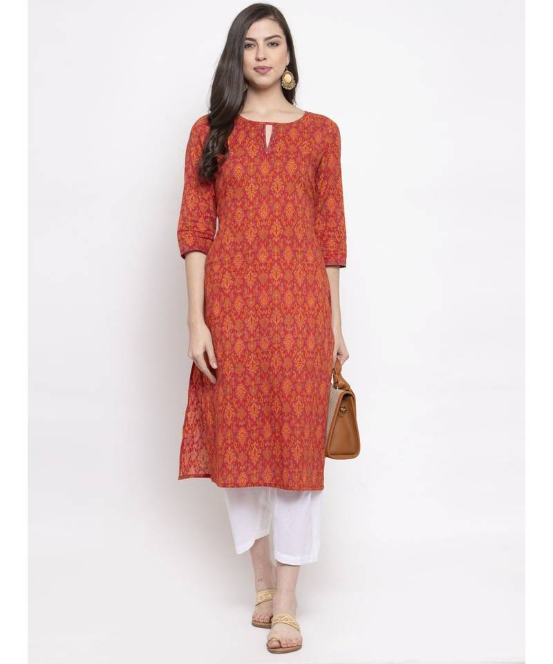 RED Cotton kurtis