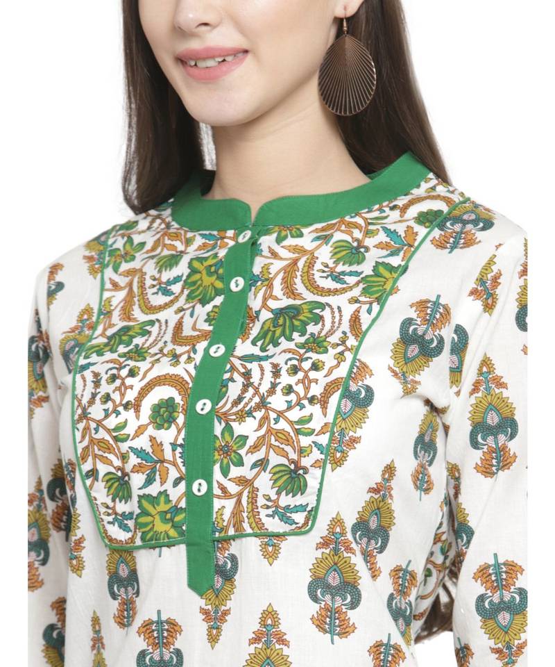 Green Cotton kurtis