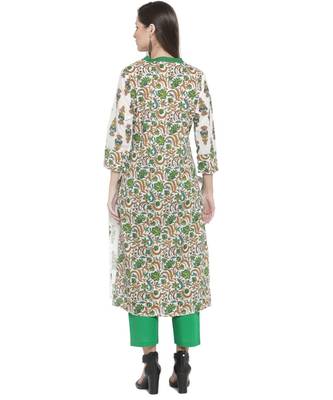 Green Cotton kurtis 3