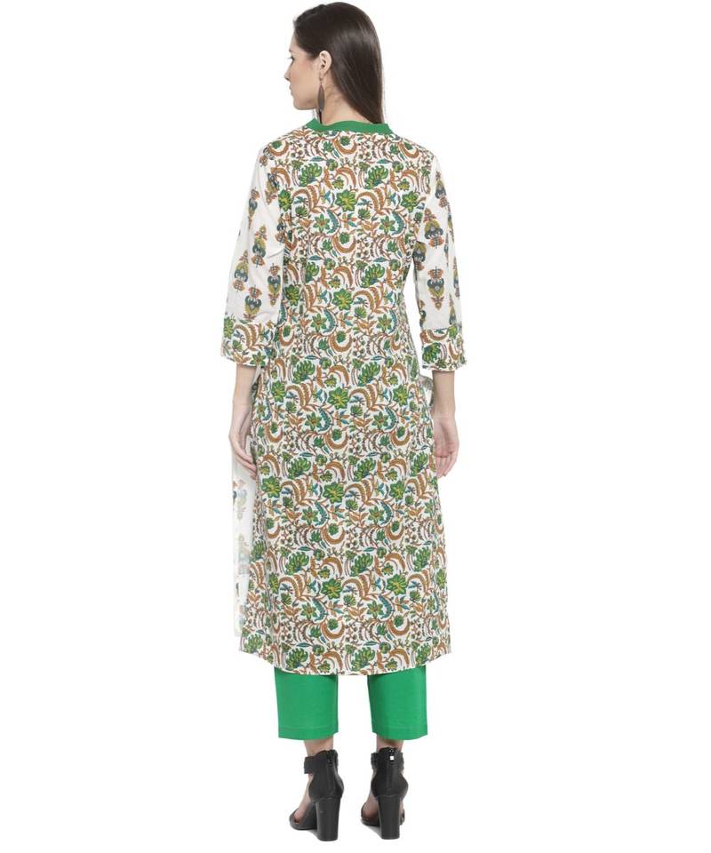 Green Cotton kurtis