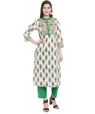 Green Cotton kurtis 4