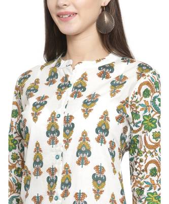 GREEN Cotton kurtis 2