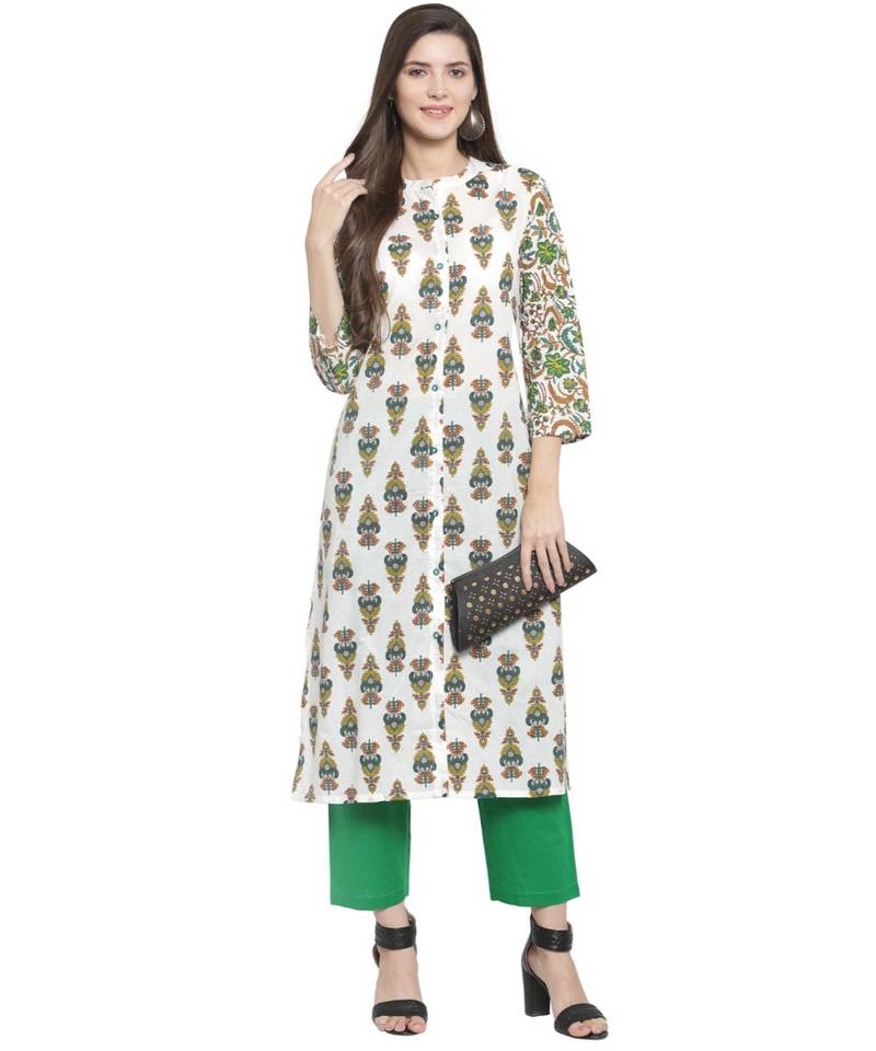 GREEN Cotton kurtis